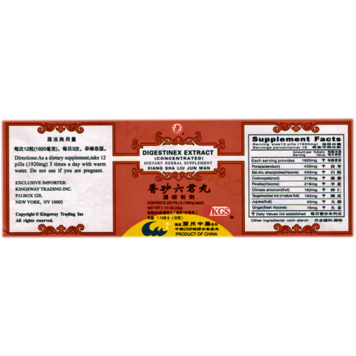 xiang sha liu jun wan (Digestinex Extract)
